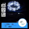 Aigostar - LED Vánoční řetěz 20xLED/3xAA 2,3m studená bílá