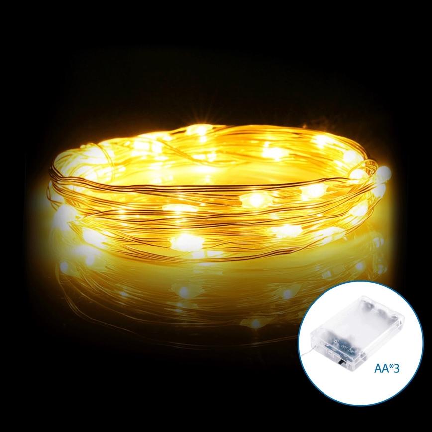 Aigostar - LED Vánoční řetěz 20xLED/3xAA 2,3m teplá bílá