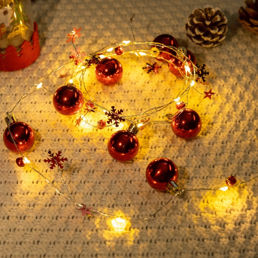 Aigostar - LED Vánoční řetěz 20xLED/3xAA 2 m teplá bílá