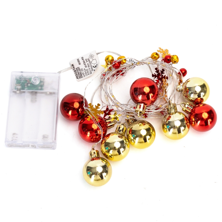 Aigostar - LED Vánoční řetěz 20xLED/3xAA 2m teplá bílá