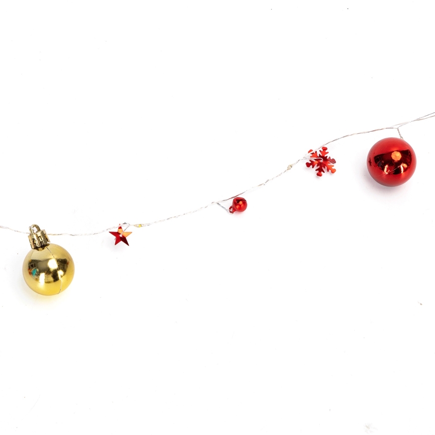 Aigostar - LED Vánoční řetěz 20xLED/3xAA 2m teplá bílá