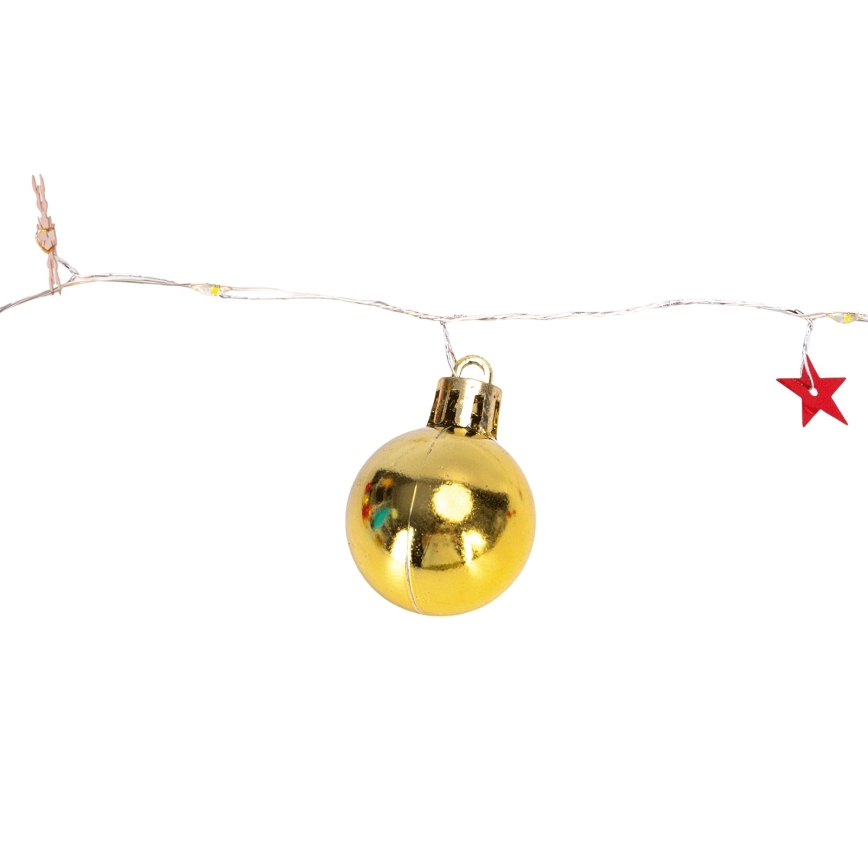 Aigostar - LED Vánoční řetěz 20xLED/3xAA 2m teplá bílá