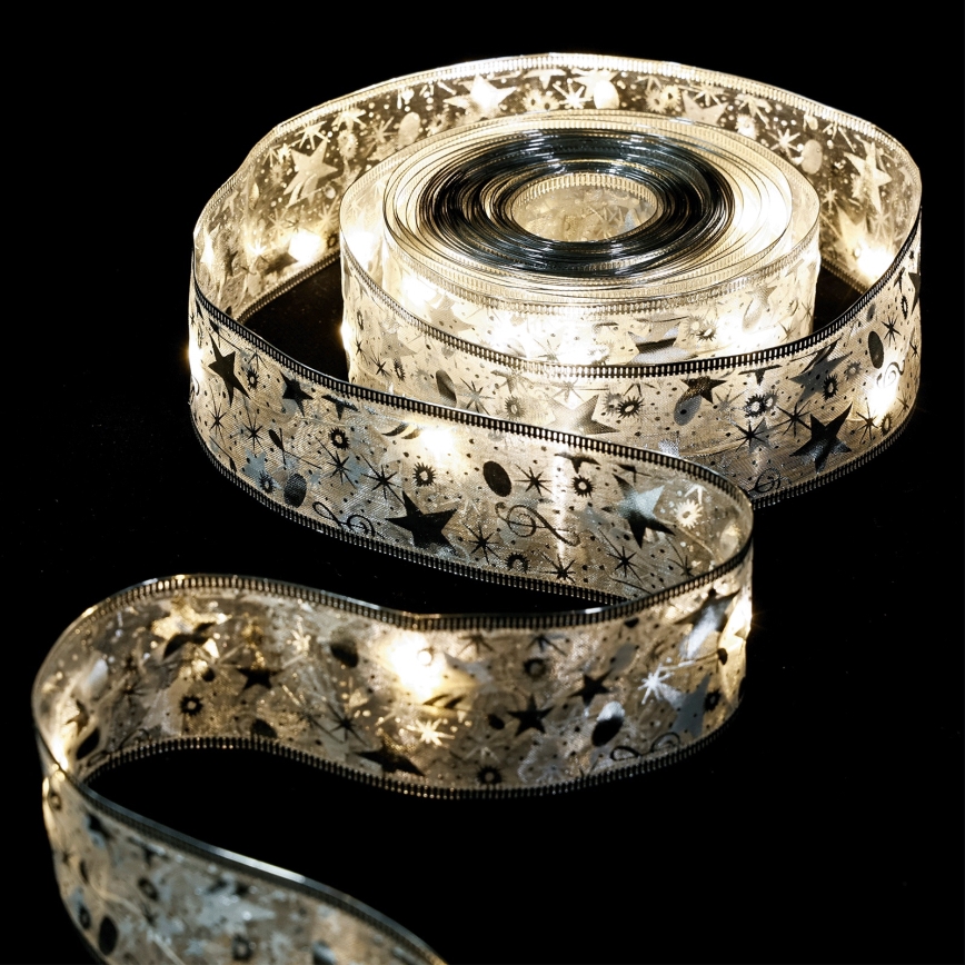 Aigostar - LED Vánoční řetěz 20xLED/3xAA 2 m teplá bílá stříbrná