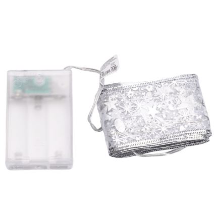 Aigostar - LED Vánoční řetěz 20xLED/3xAA 2 m teplá bílá stříbrná