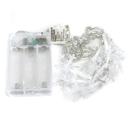 Aigostar - LED Vánoční řetěz 20xLED/3xAA 3,3m vločky