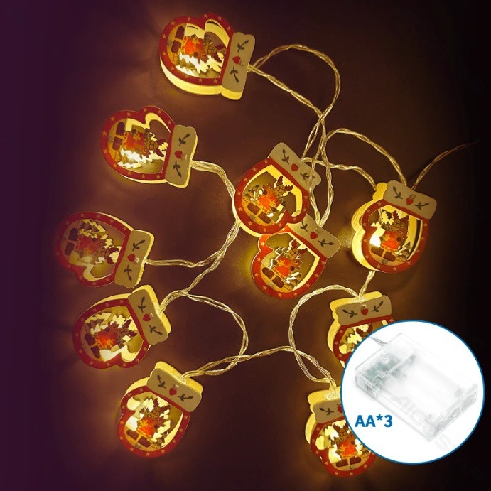 Aigostar - LED Vánoční řetěz 20xLED/3xAA 3m teplá bílá rukavice