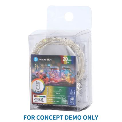 Aigostar - LED Vánoční řetěz 40xLED/2x3V 4m multicolor