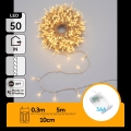 Aigostar - LED Vánoční řetěz 50xLED/3xAA 5,3m teplá bílá