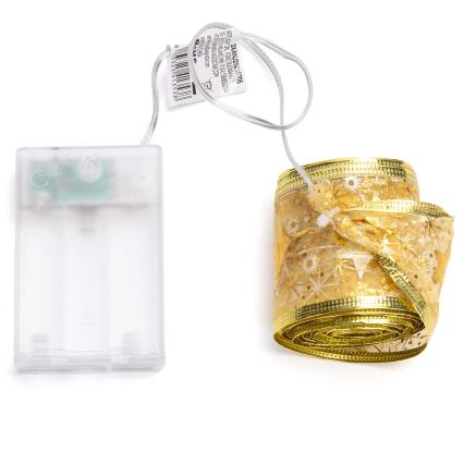 Aigostar - LED Vánoční řetěz 50xLED/3xAA 5m teplá bílá zlatá