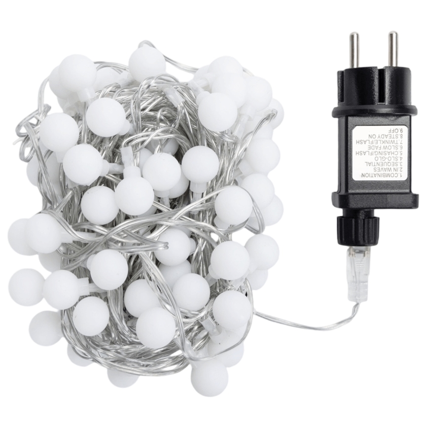 Aigostar - LED Venkovní dekorační řetěz 100xLED/8 funkcí 10m IP44 teplá bílá