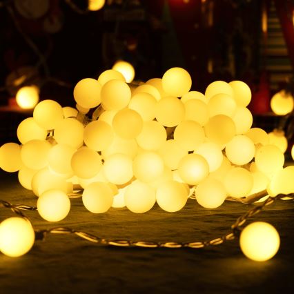 Aigostar - LED Venkovní dekorační řetěz 50xLED/8 funkcí 5 m IP44 teplá bílá