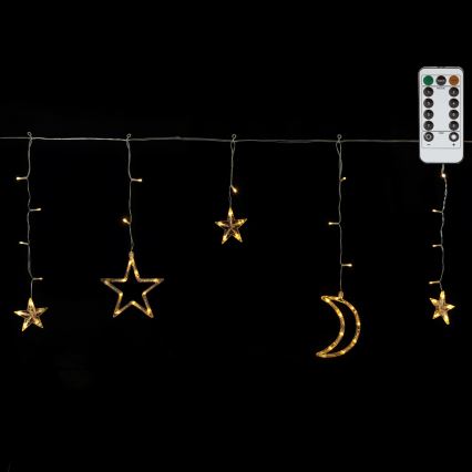 Aigostar - LED Venkovní vánoční řetěz 120xLED/6W/230V/8 funkcí 3x0,6m IP44 teplá bílá + dálkové ovládání