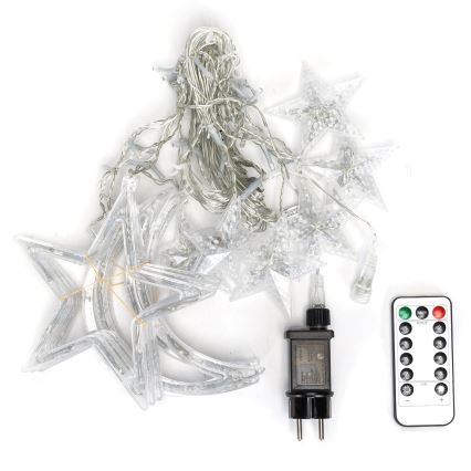 Aigostar - LED Venkovní vánoční řetěz 120xLED/6W/230V/8 funkcí 3x0,6m IP44 teplá bílá + dálkové ovládání