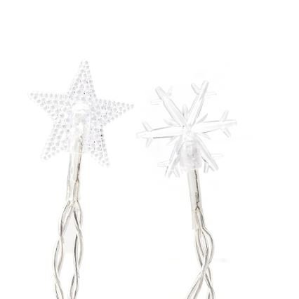 Aigostar - LED Venkovní vánoční řetěz 25xLED/8 funkcí 3xAA 2,5 m IP44 studená bílá