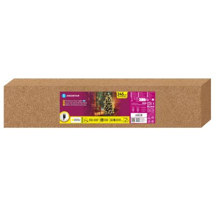 Aigostar - LED Venkovní vánoční stromek 245xLED/8 funkcí 2,1 m IP44 teplá bílá