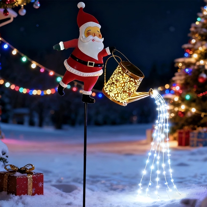 Aigostar - LED Venkovní vánoční dekorace 120xLED/8 funkcí 80 cm IP44 Santa/studená bílá