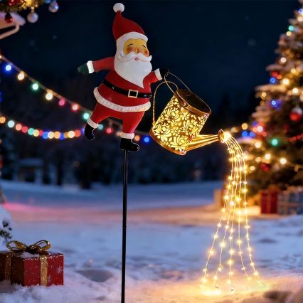 Aigostar - LED Venkovní vánoční dekorace 120xLED/8 funkcí 80 cm IP44 Santa/teplá bílá