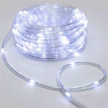 Aigostar - LED Venkovní vánoční řetěz 150xLED/8 funkcí 3xAA 15,3m IP44 studená bílá