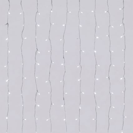 Aigostar - LED Venkovní vánoční řetěz 192xLED/8 funkcí 3xAA 4,5x1,2m IP44 studená bílá