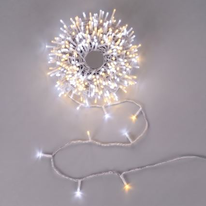 Aigostar - LED Venkovní vánoční řetěz 200xLED/8 funkcí 23m IP44 teplá bílá/studená bílá