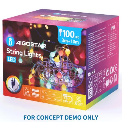 Aigostar - LED Venkovní dekorace 372xLED 60 cm IP44 motýl/studená bílá