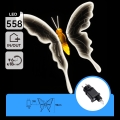 Aigostar - LED Venkovní dekorace 558xLED/18W/230V 90 cm IP44 motýl/studená bílá