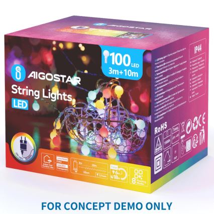 Aigostar - LED Venkovní dekorace 558xLED 90 cm IP44 motýl/teplá bílá
