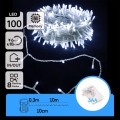 Aigostar - LED Venkovní  řetěz 100xLED/8 funkcí/3xAA 10,3m IP44 studená bílá