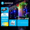 Aigostar - LED Venkovní  řetěz 100xLED/8 funkcí 8x0,6m IP44 multicolor