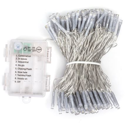 Aigostar - LED Venkovní  řetěz 150xLED/8 funkcí 15,3m IP44 studená bílá