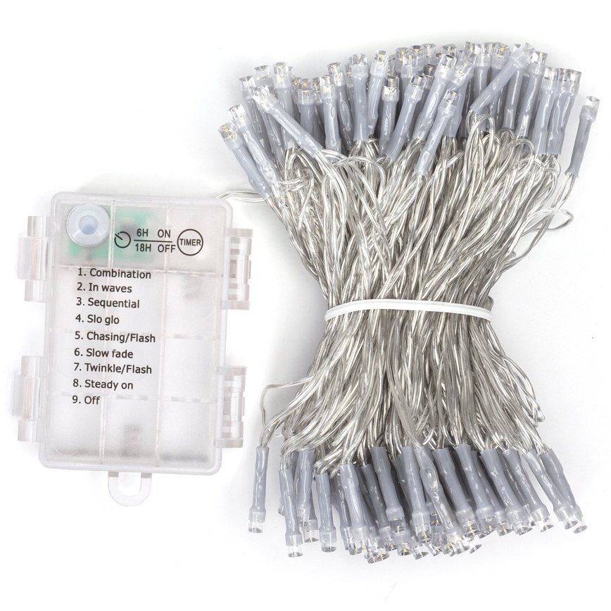 Aigostar -LED Venkovní  řetěz 150xLED/8 funkcí 3xAA 15,3m IP44 multicolor