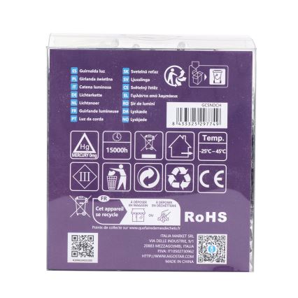 Aigostar -LED Venkovní  řetěz 300xLED/8 funkcí 3xAA 15,3m IP44 multicolor