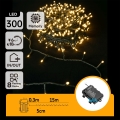 Aigostar-LED Venkovní  řetěz 300xLED/8 funkcí 3xAA 15,3m IP44 teplá bílá