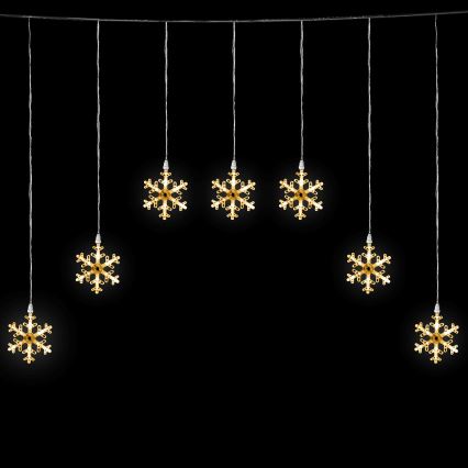 Aigostar - LED Venkovní  řetěz 84xLED/8 funkcí 1,2x1m IP44 teplá bílá vločky