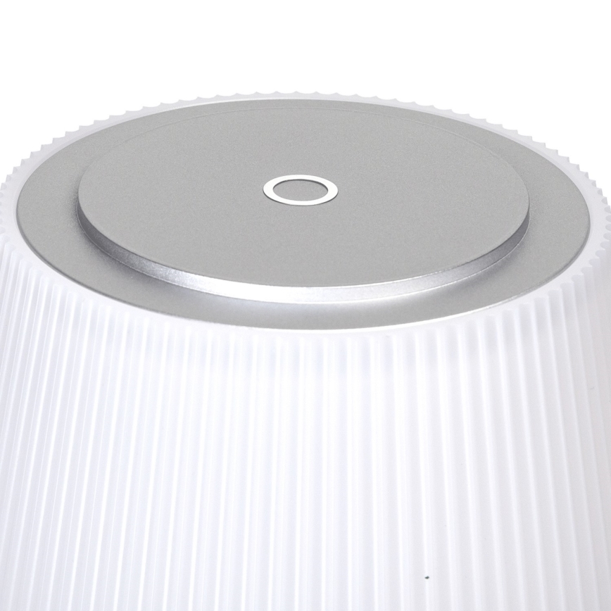 Aigostar - LED Venkovní stmívatelná nabíjecí stolní lampa LED/4W/5V 3600mAh bílá/matný chrom IP54