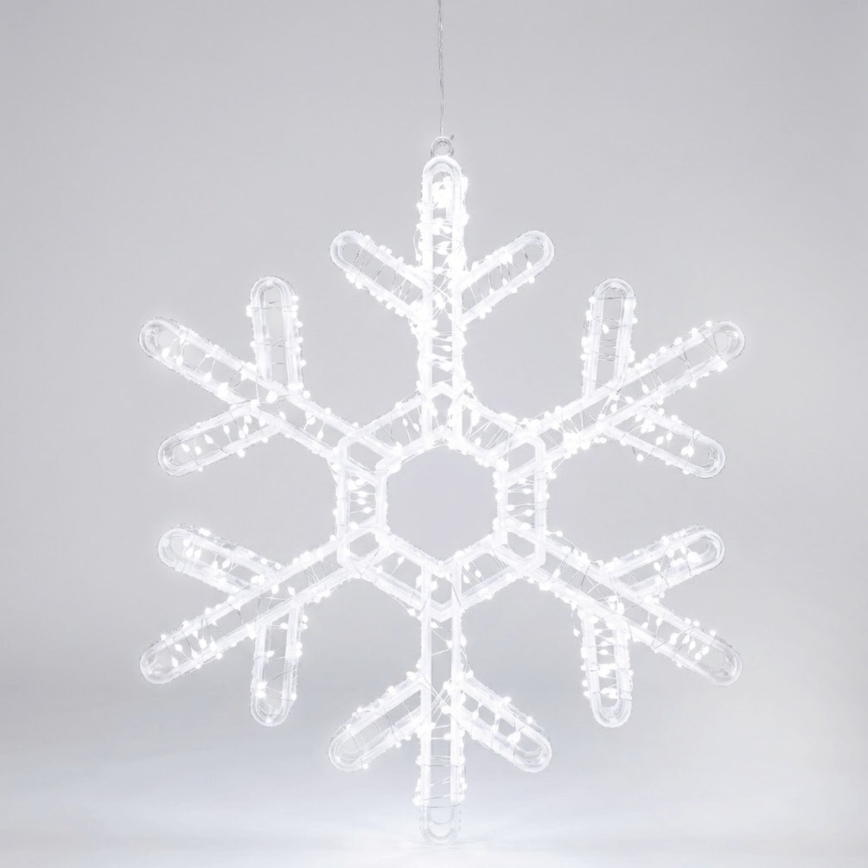 Aigostar - LED Venkovní vánoční dekorace 540xLED/6W/230V IP44 studená bílá 45cm vločka