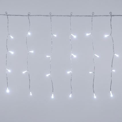Aigostar - LED Venkovní vánoční řetěz 300xLED/8 funkcí 3xAA 18x0,4m IP44 studená bílá