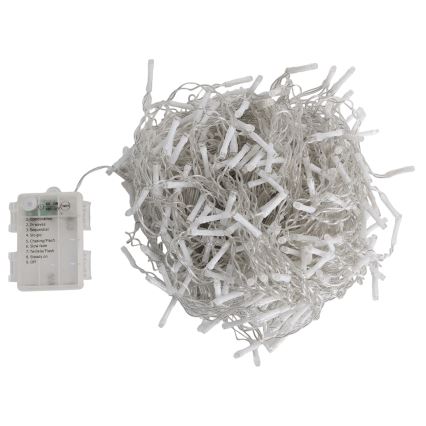 Aigostar - LED Venkovní vánoční řetěz 300xLED/8 funkcí 3xAA 18x0,6 m IP44 teplá bílá