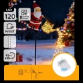 Aigostar - LED Venkovní vánoční dekorace 120xLED/3xAA/8 funkcí 80 cm IP44 Santa/teplá bílá
