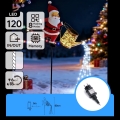 Aigostar - LED Venkovní vánoční dekorace 120xLED/8 funkcí 80 cm IP44 Santa/studená bílá