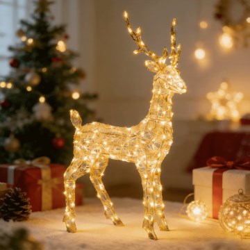 Aigostar - LED Venkovní vánoční dekorace 180xLED/8 funkcí 1,05m IP44 teplá bílá jelen