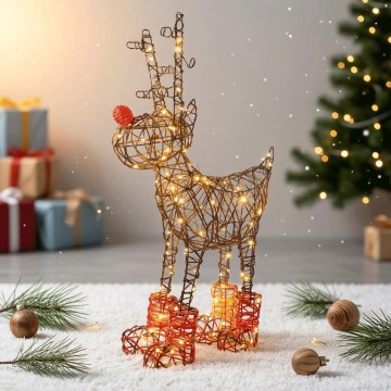 Aigostar - LED Venkovní vánoční dekorace 200xLED/8 funkcí 0,9m IP44 teplá bílá sob