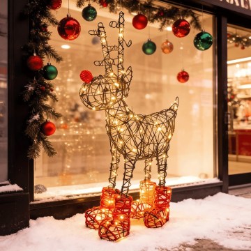 Aigostar - LED Venkovní vánoční dekorace 260xLED/8 funkcí 1,2m IP44 teplá bílá sob