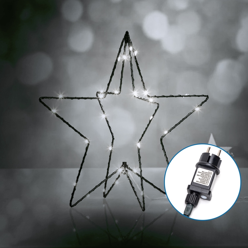 Aigostar - LED Venkovní vánoční dekorace 3,6W/230V hvězda 30cm IP44 studená bílá