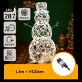 Aigostar - LED Venkovní vánoční dekorace 3,6W/31/230V 2700K 120 cm IP44 sněhulák