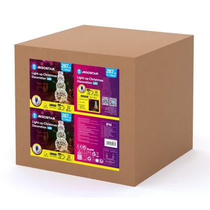 Aigostar - LED Venkovní vánoční dekorace 3,6W/31/230V 2700K 120 cm IP44 sněhulák