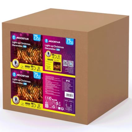 Aigostar- LED Venkovní vánoční dekorace 3,6W/31/230V 2700K 20/25/30cm IP44 dárky