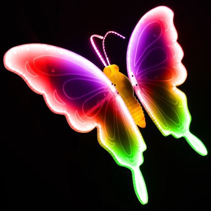 Aigostar - LED Venkovní dekorace 222xLED/12W/230V 60 cm IP44 motýl/multicolor