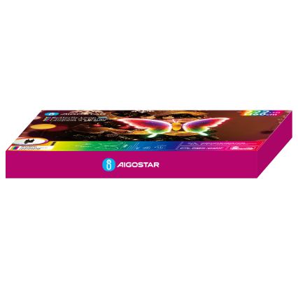 Aigostar - LED Venkovní dekorace 222xLED/12W/230V 60 cm IP44 motýl/multicolor