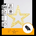 Aigostar - LED Venkovní vánoční dekorace 540xLED/6W/230V IP44 teplá bílá 45cm hvězda